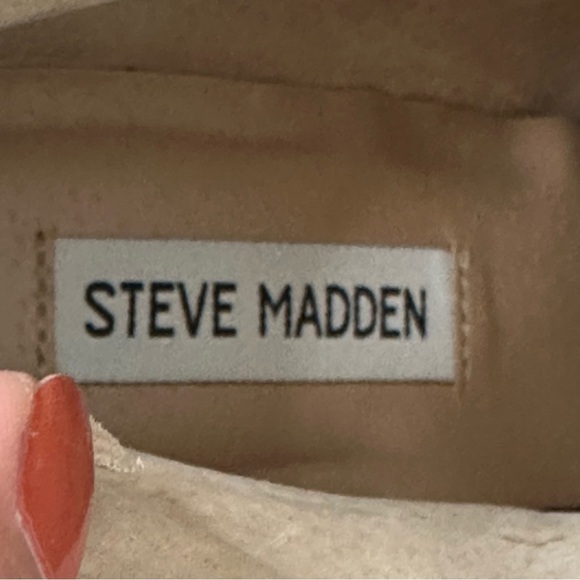 Steve Madden Replay Tan Suede Perforated Ankle Booties 8M - Picture 9 of 13